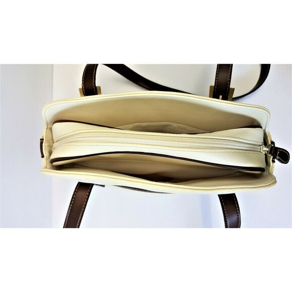 CL America Bone Color Faux Leather Shoulder Strap Handbag w/ Wallet / Billfold - Picture 4 of 12